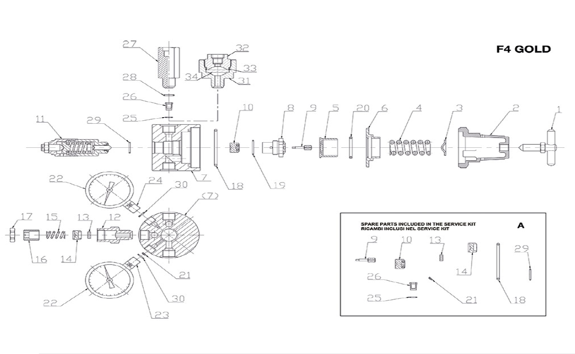 BALANCED AIR PRESSURE REGULATOR ''Gold'' (350bar)